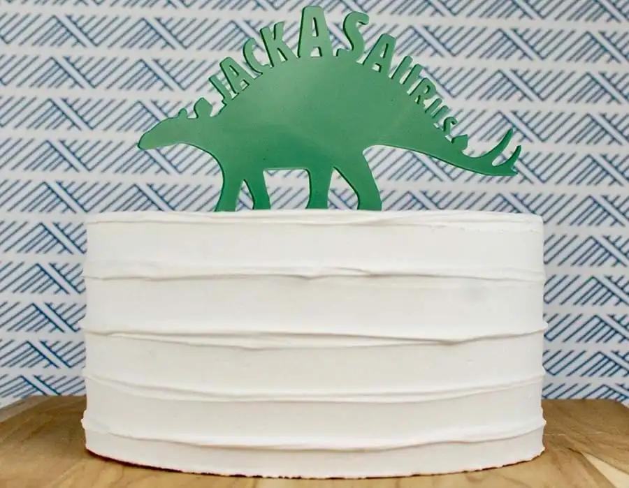 Dinosaur Cake Topper with Your Custom Name