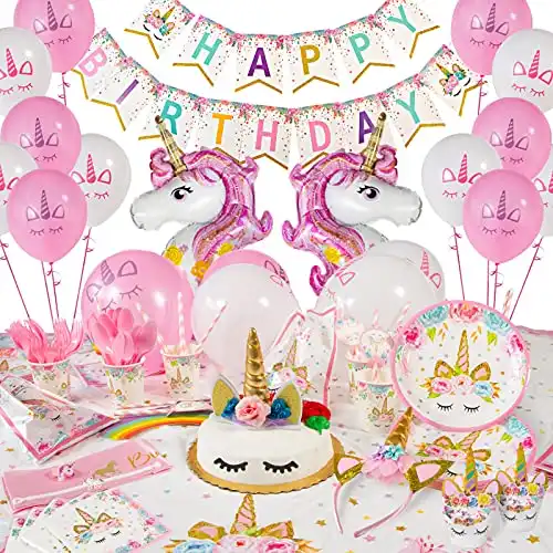 Unicorn Birthday Decorations for Girls