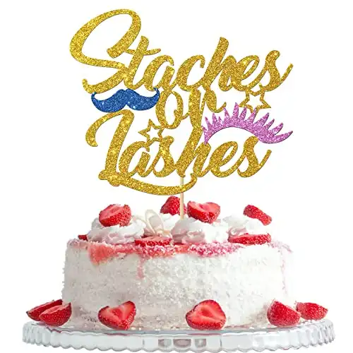Staches or Lashes Cake Topper