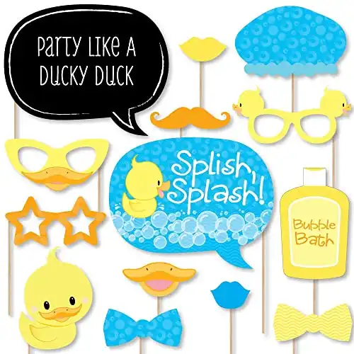 Photo Booth Props Kit for Duck Baby Shower