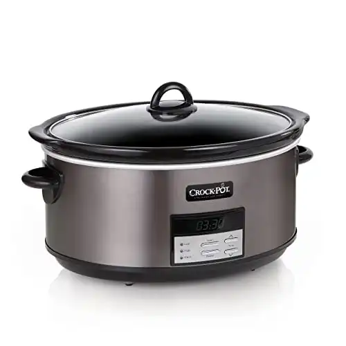Stainless Steel Crockpot 8 Quart Slow Cooker with Auto Warm Setting