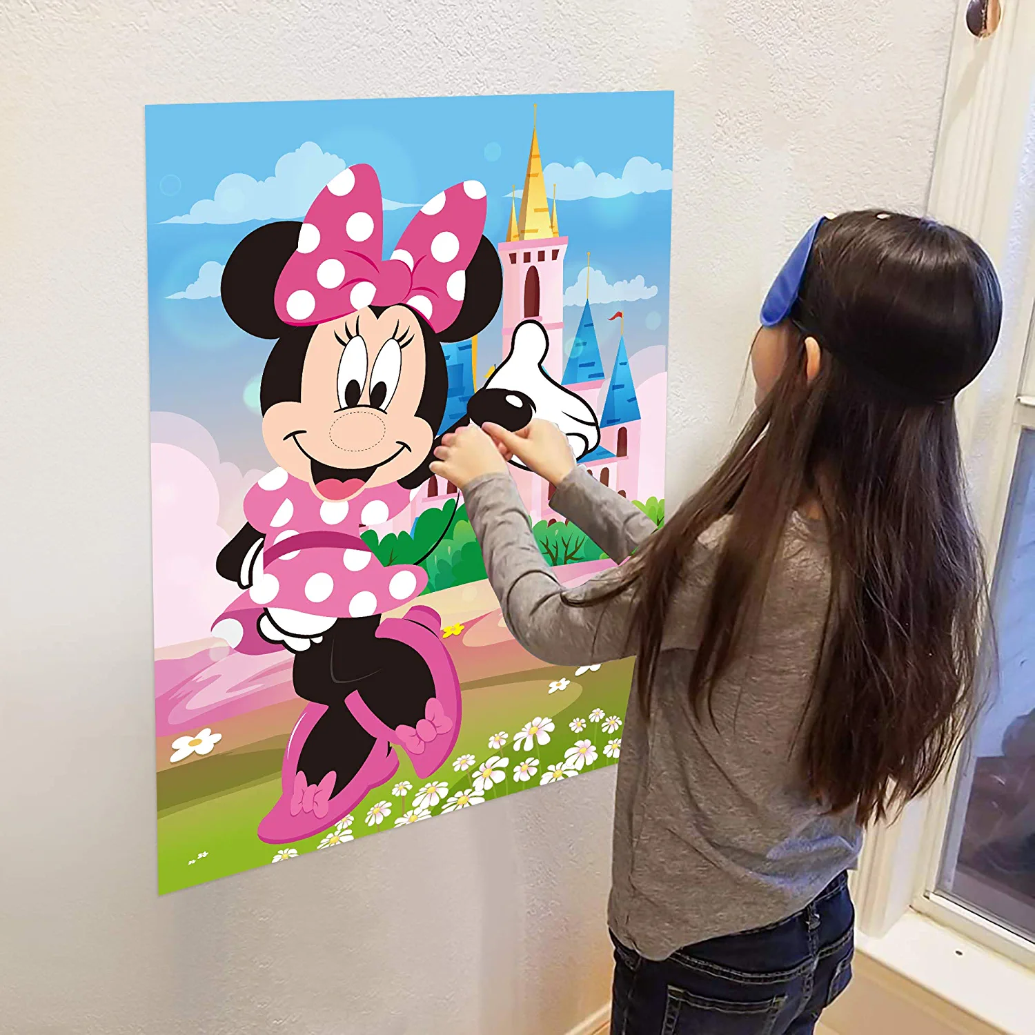 Pin The Nose and Mouth on Minnie Mouse Party Game