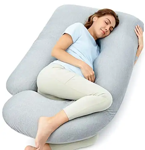 Momcozy Pregnancy Pillow with Cooling Cover