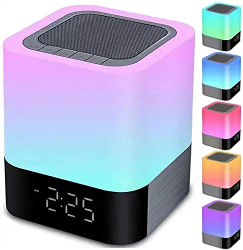 Night Light and Alarm Clock Bluetooth Speaker