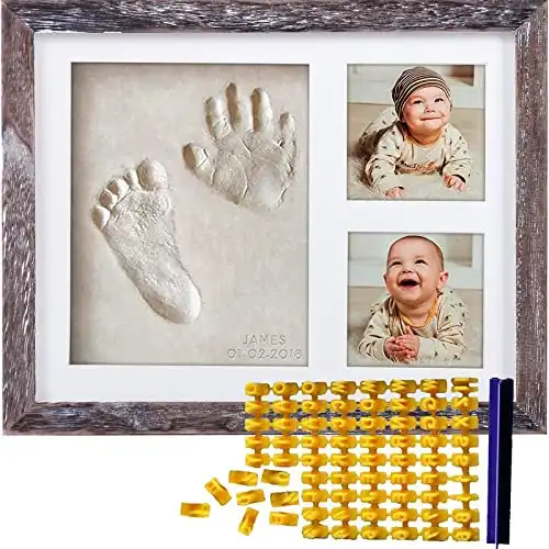 Little Baby Handprint & Footprint Kit (Date & Name Stamp)